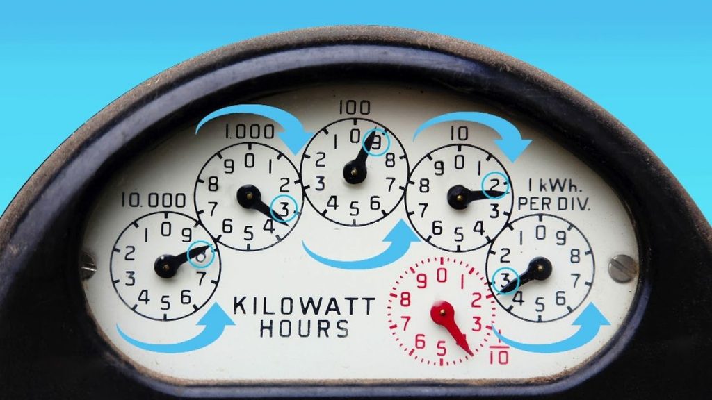 How to read an electricity dial meter