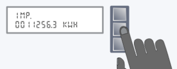 How to read a smart meter with 3 buttons to the right of the screen