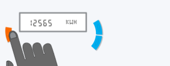 How to read a smart meter with 1 orange button and 2 blue buttons