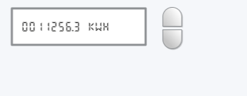 How to read a smart meter with 2 white buttons to the right of the screen