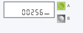 How to read a smart meter with 2 buttons to the right of the screen