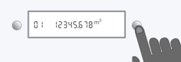 How to read a smart meter with a button on either side of the screen