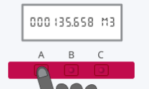 How to read a smart meter with 3 square red buttons