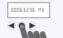 How to read a smart meter with a circle button and 2 arrow buttons