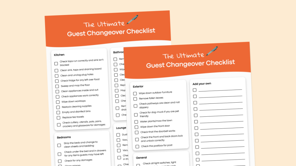 Resooma's guest changeover checklist